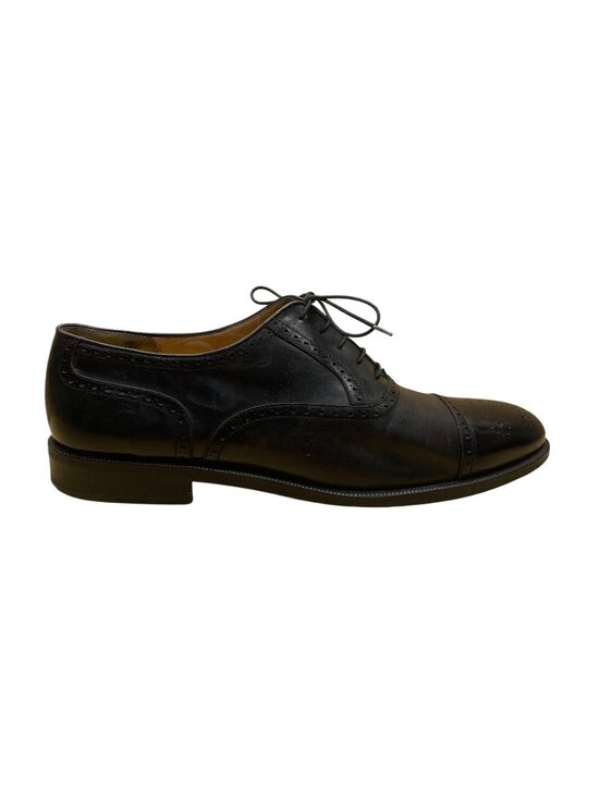 Salvatore Ferragamo Men’s Black Leather Brogue Oxford Dress Shoes Size 10.5 main image 8